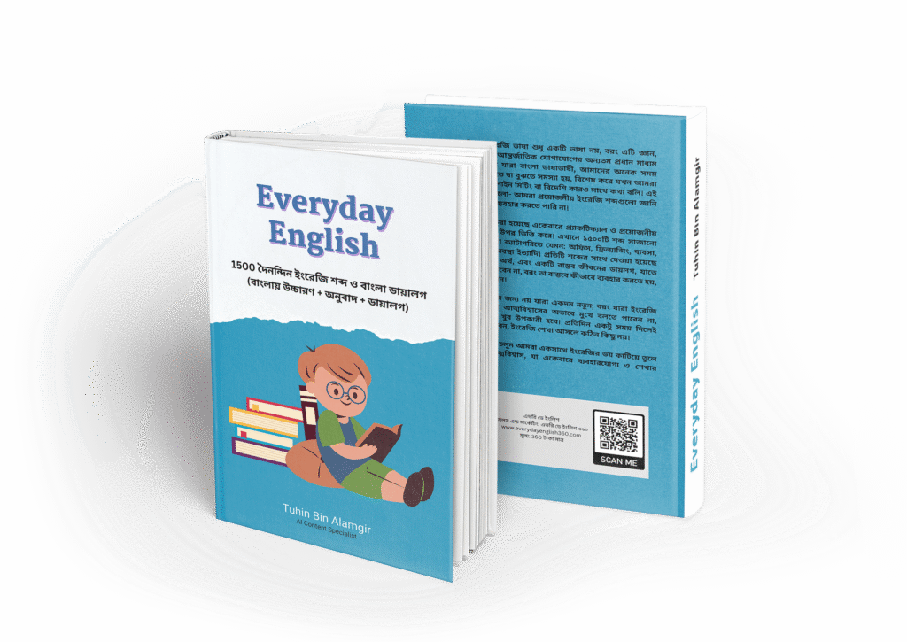 Everyday English ইবুক কভার - ১৫০০টি দৈনন্দিন ইংরেজি শব্দ বাংলা উচ্চারণ ও অর্থসহ
