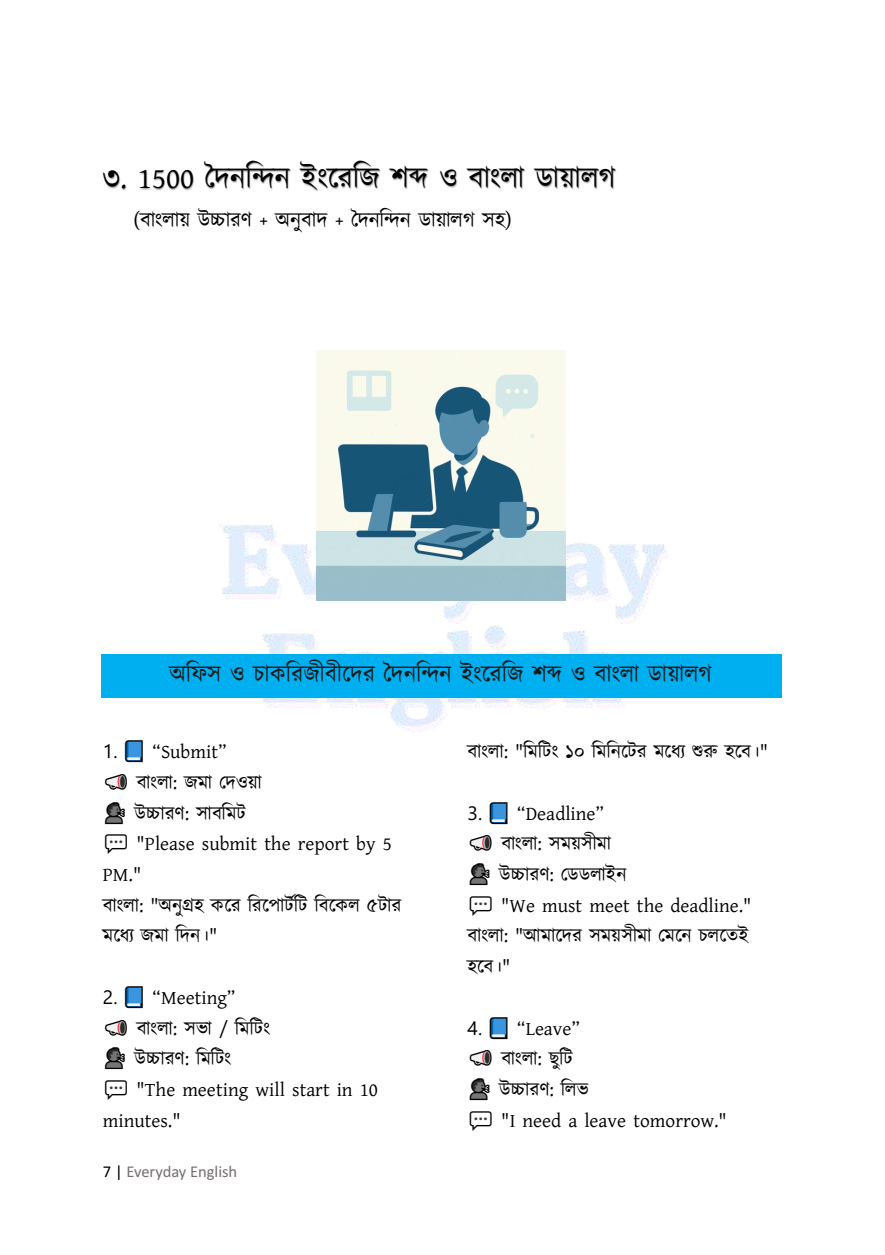 Everyday English eBook – সহজ ইংরেজি শেখার বেস্ট শর্টকাট